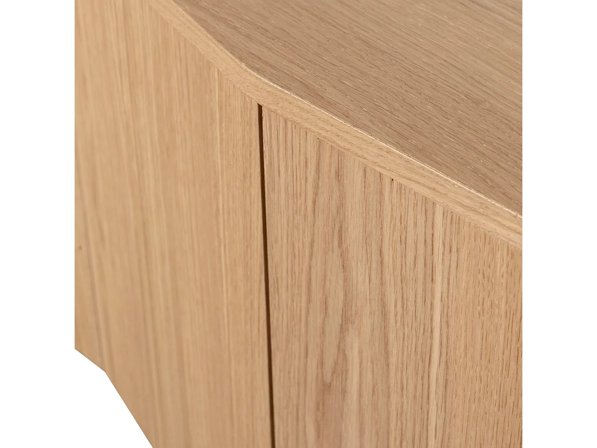 ZUMA - Meuble TV en bois et placage de chêne naturel élégant