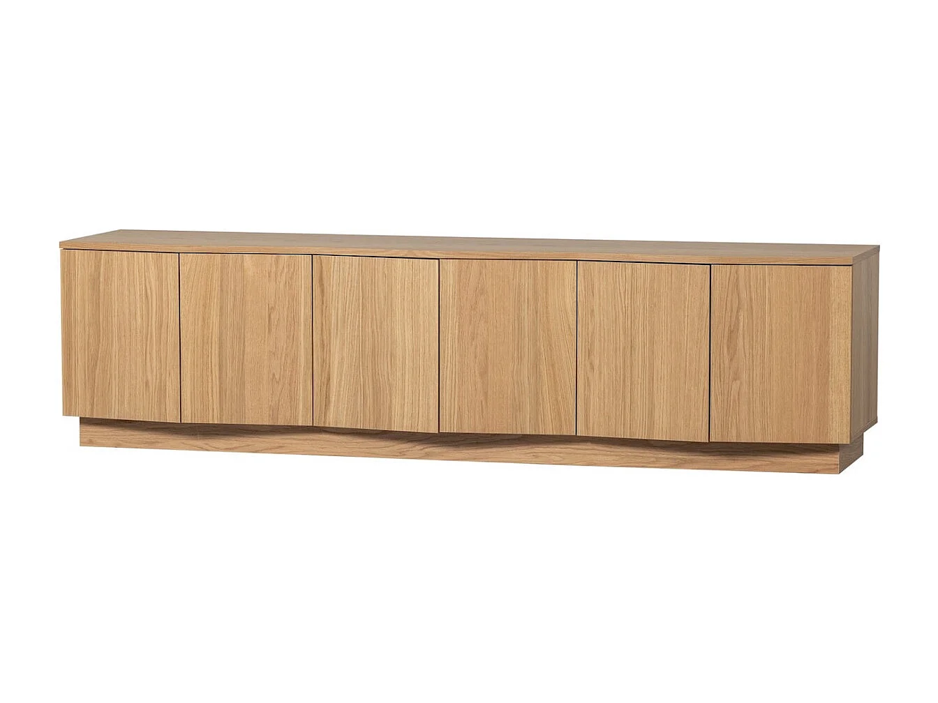 ZUMA - Meuble TV en bois et placage de chêne naturel élégant