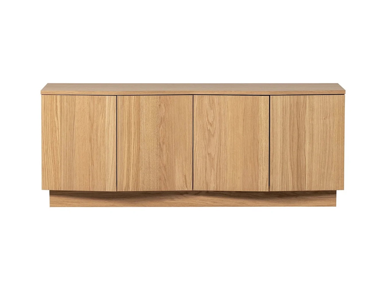 ZUMA - Meuble TV en bois et placage de chêne naturel L133