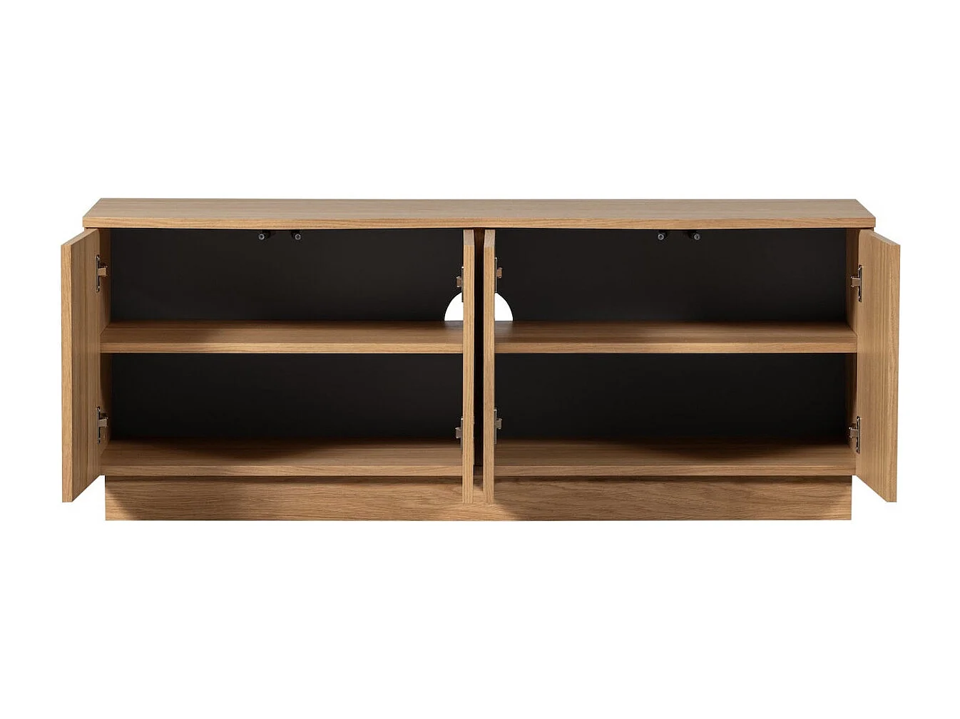 ZUMA - Meuble TV en bois et placage de chêne naturel L133