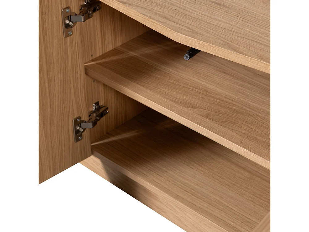 Zuma - Meuble TV 4 portes en bois L133cm - Bois clair