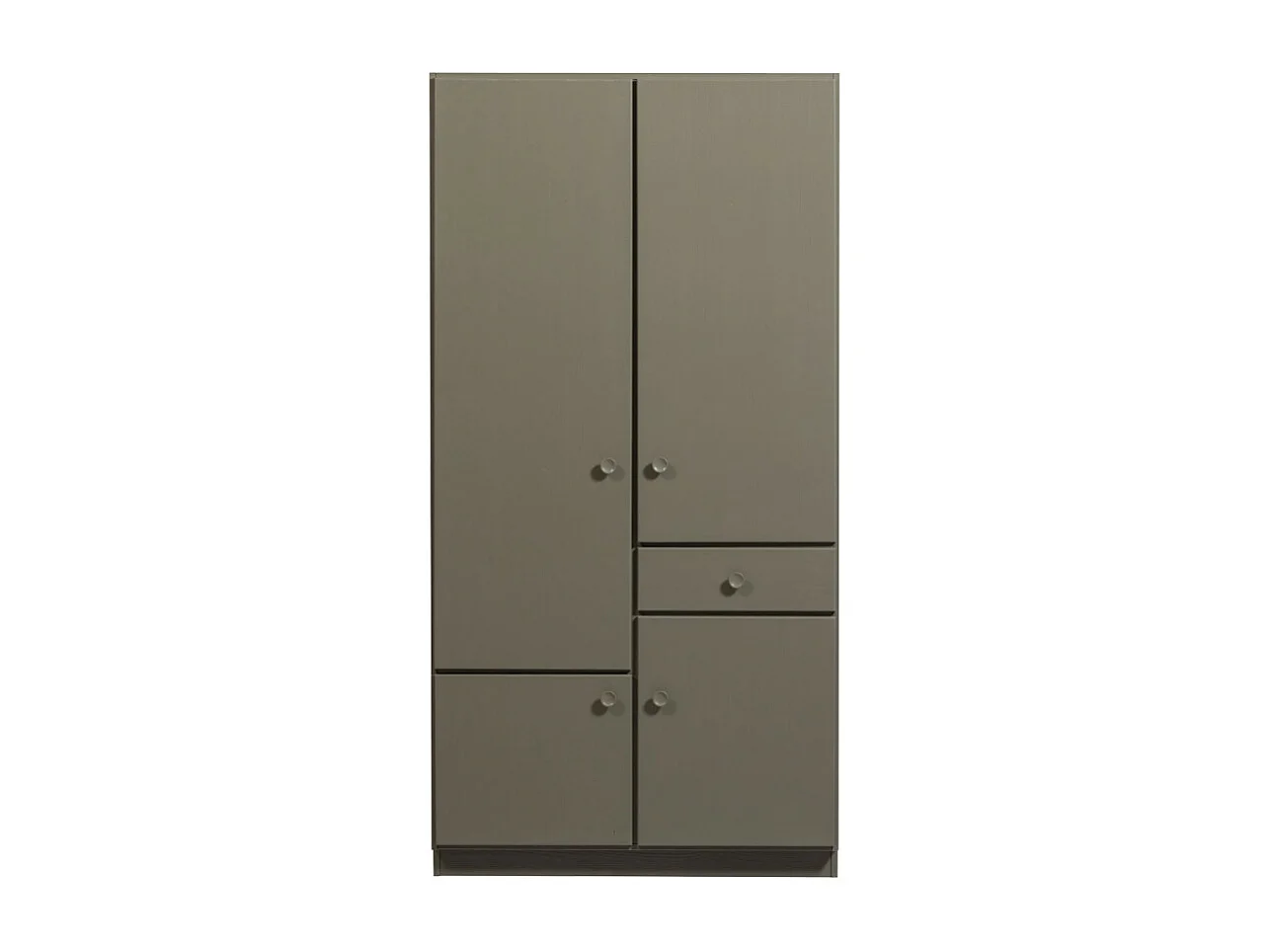 Alfie - Armoire 4 portes 1 tiroir en bois H210cm - Vert