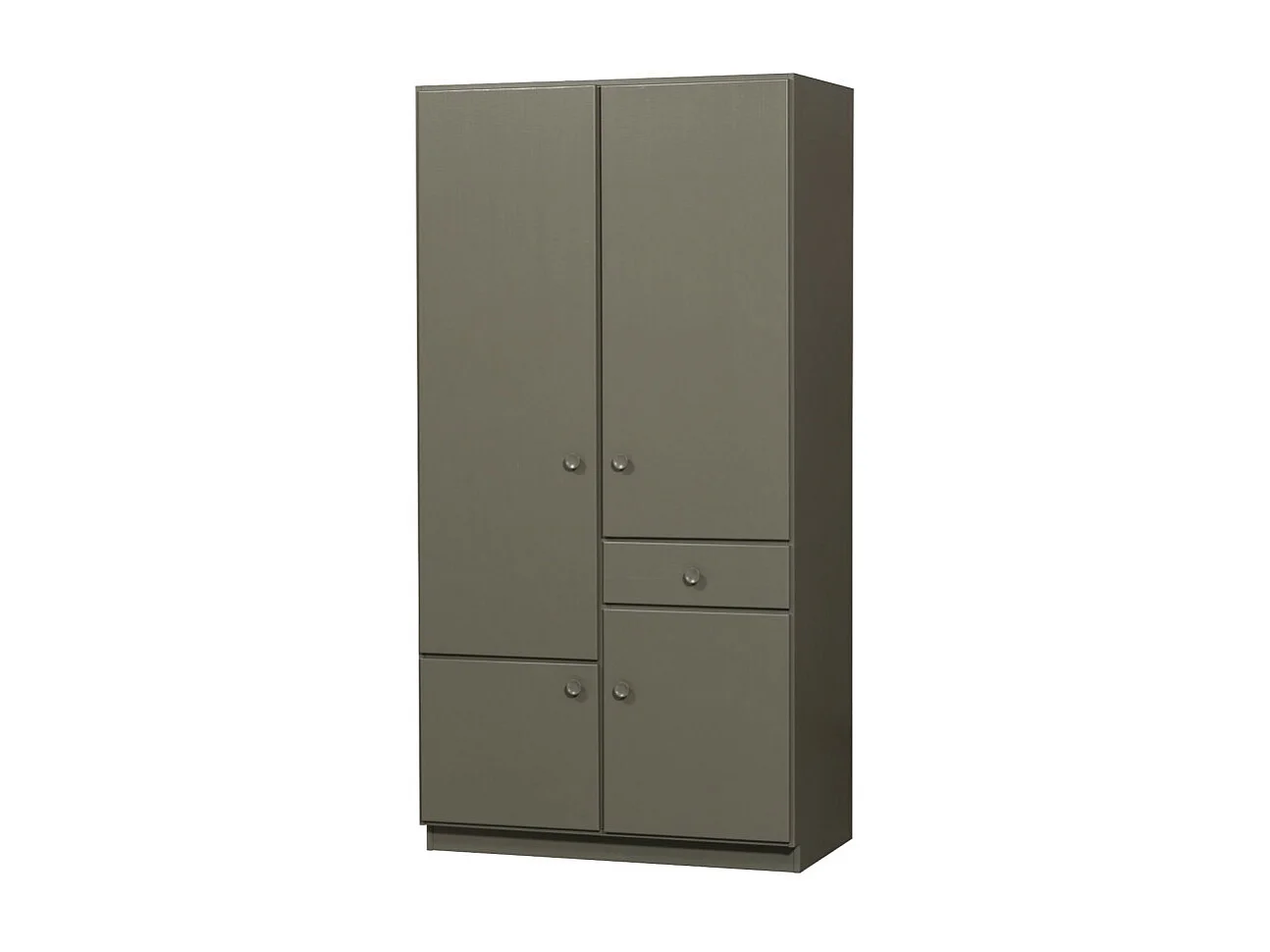 Alfie - Armoire 4 portes 1 tiroir en bois H210cm - Vert