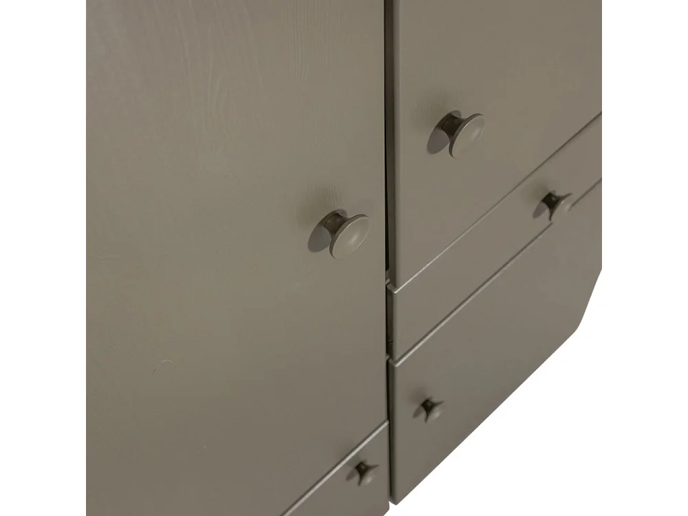 Alfie - Armoire 4 portes 1 tiroir en bois H210cm - Vert