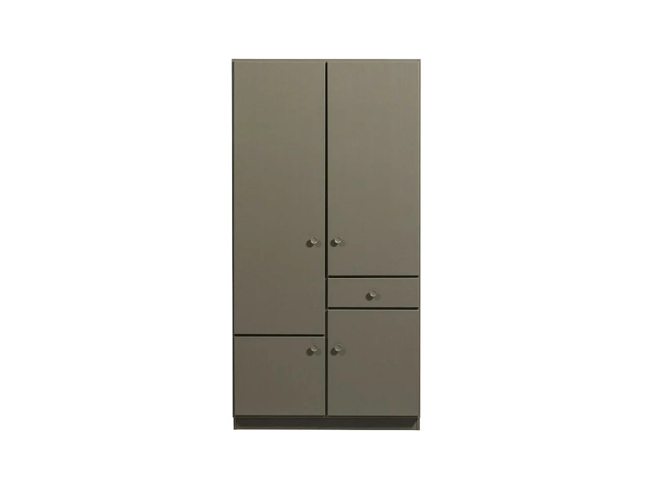 Alfie - Armoire 4 portes 1 tiroir en bois H210cm - Vert
