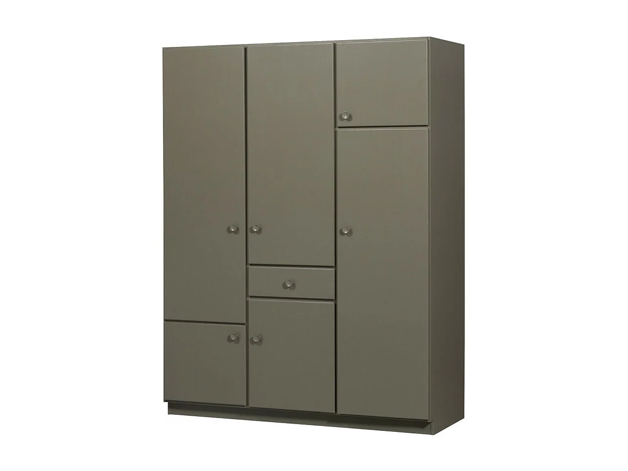 Alfie - Armoire 6 portes 1 tiroir en bois H210cm - Vert