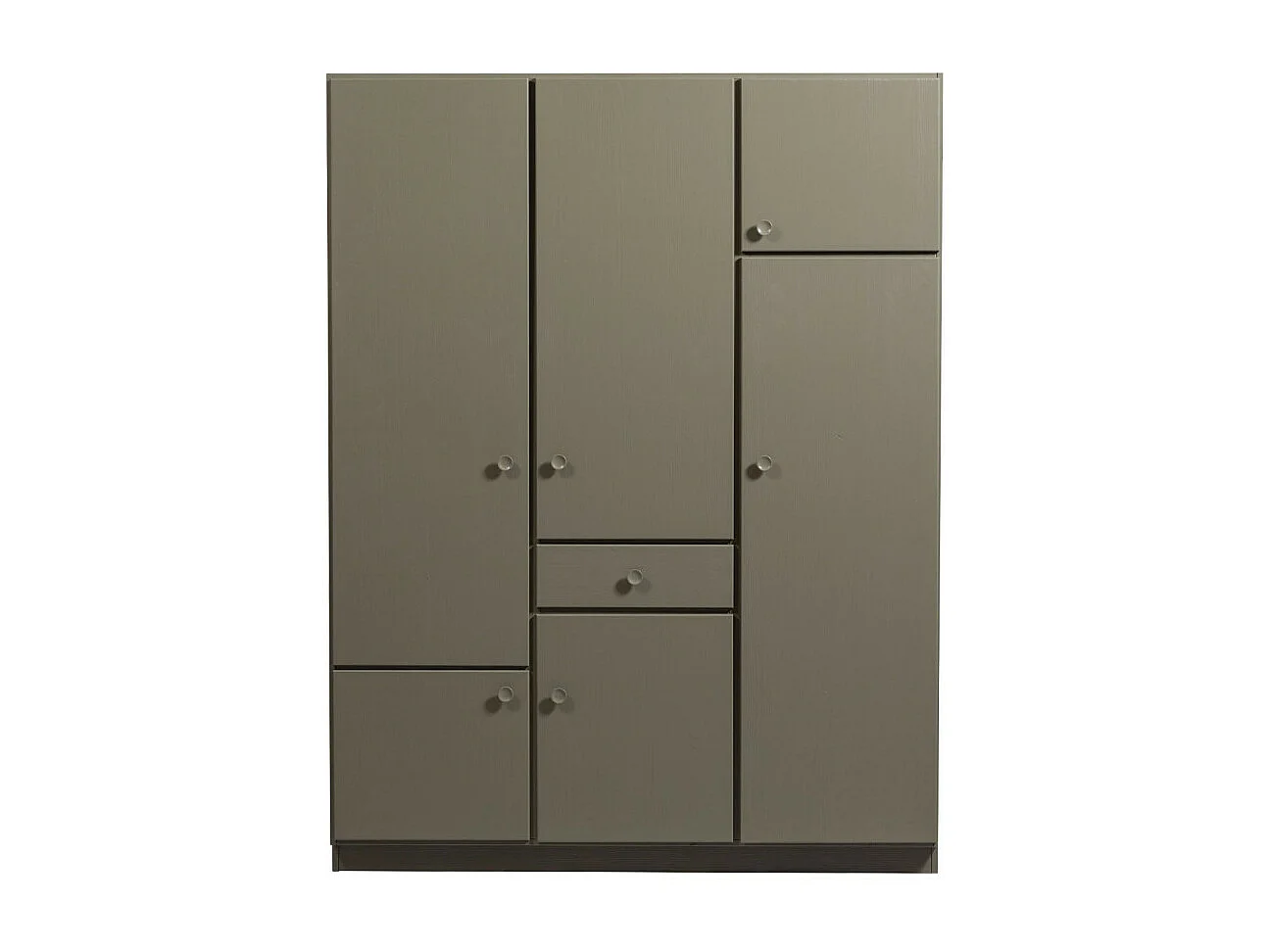Alfie - Armoire 6 portes 1 tiroir en bois H210cm - Vert