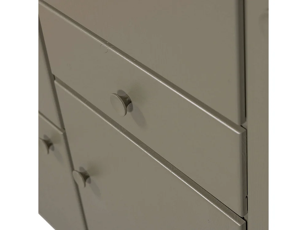 Alfie - Armoire 6 portes 1 tiroir en bois H210cm - Vert