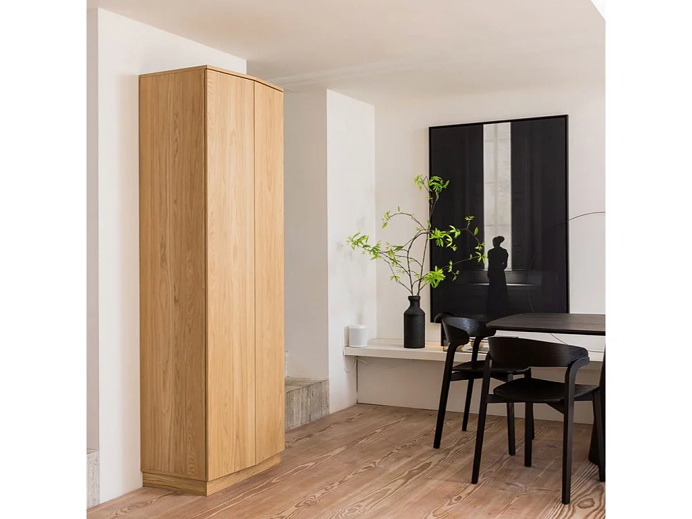 Zuma - Armoire 2 portes en bois H210cm - Bois clair