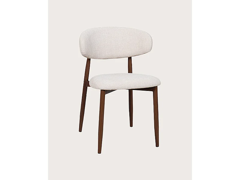 Kerin - Chaise en tissu et pieds métal