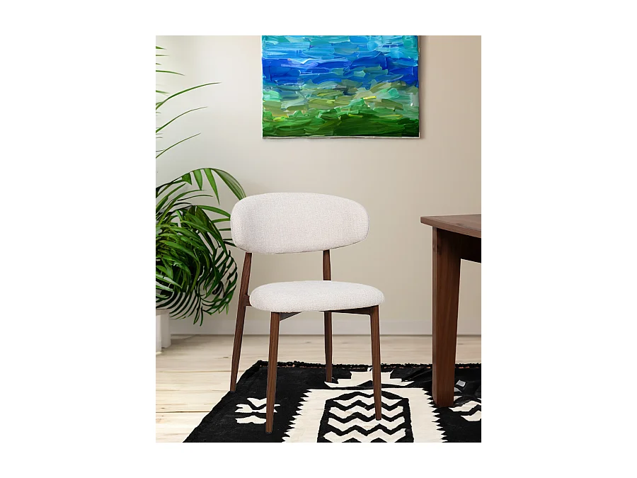 Kerin - Chaise en tissu et pieds métal