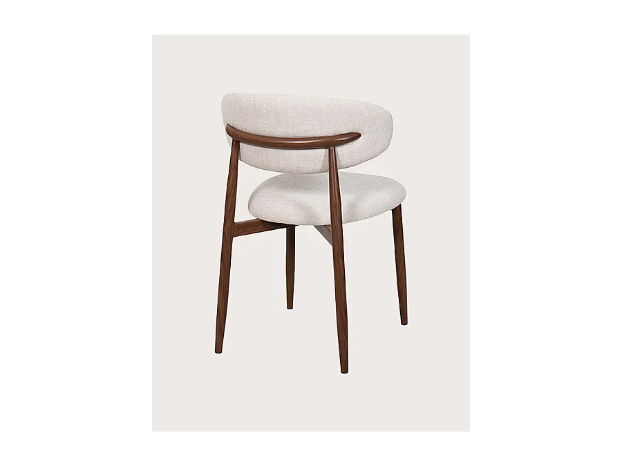 Kerin - Chaise en tissu et pieds métal