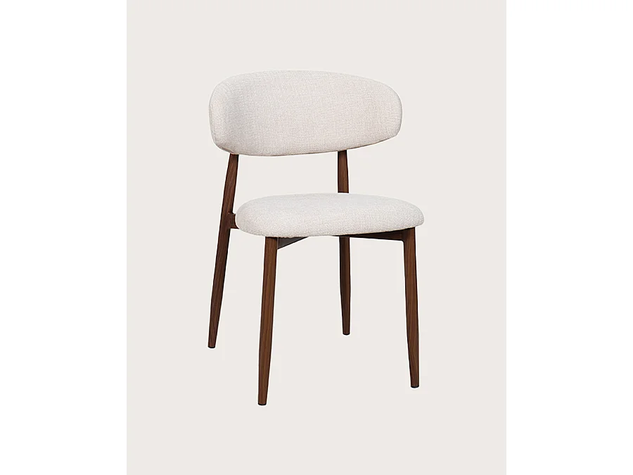 Kerin - Chaise en tissu et pieds métal