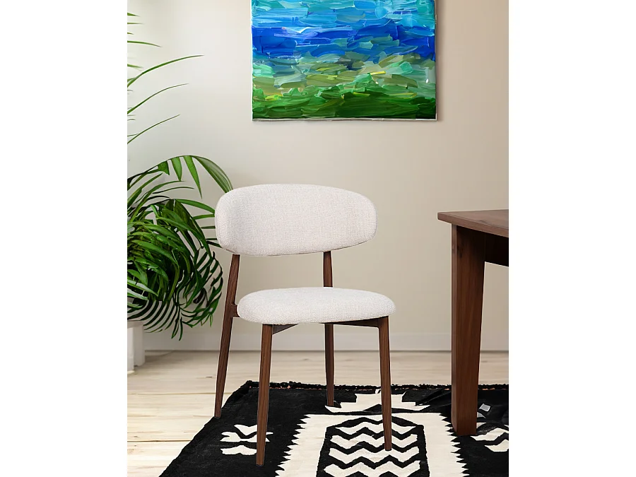 Kerin - Chaise en tissu et pieds métal