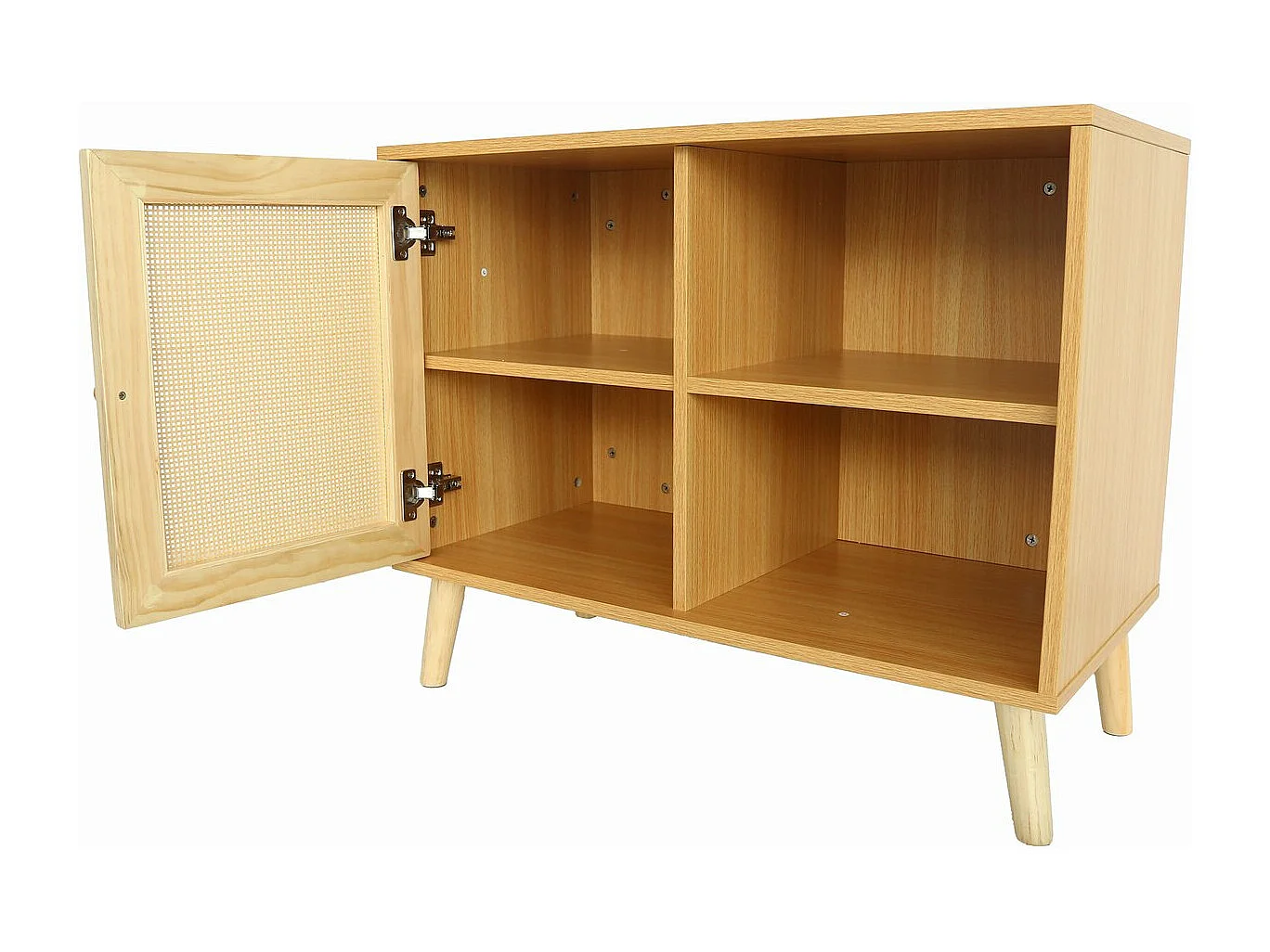 Holz-Buffet "Iguane" - Elegantes skandinavisches Design - 80 x 40 x 66 cm - Braun