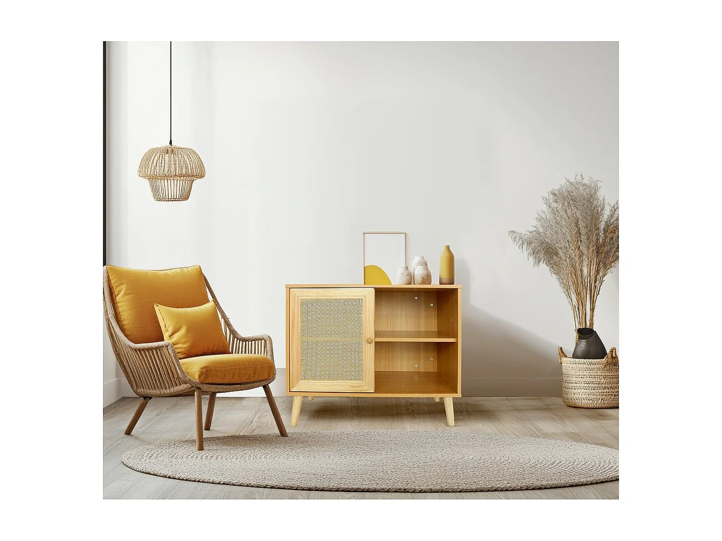 Buffet en bois "Iguane" - 80 x 40 x 66 cm - Marron