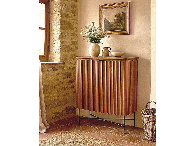 Opéra - Buffet 2 portes en teck recyclé