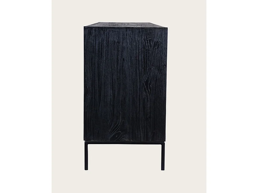 Indra grand - Grand buffet bas en teck recyclé bicolore 200 cm