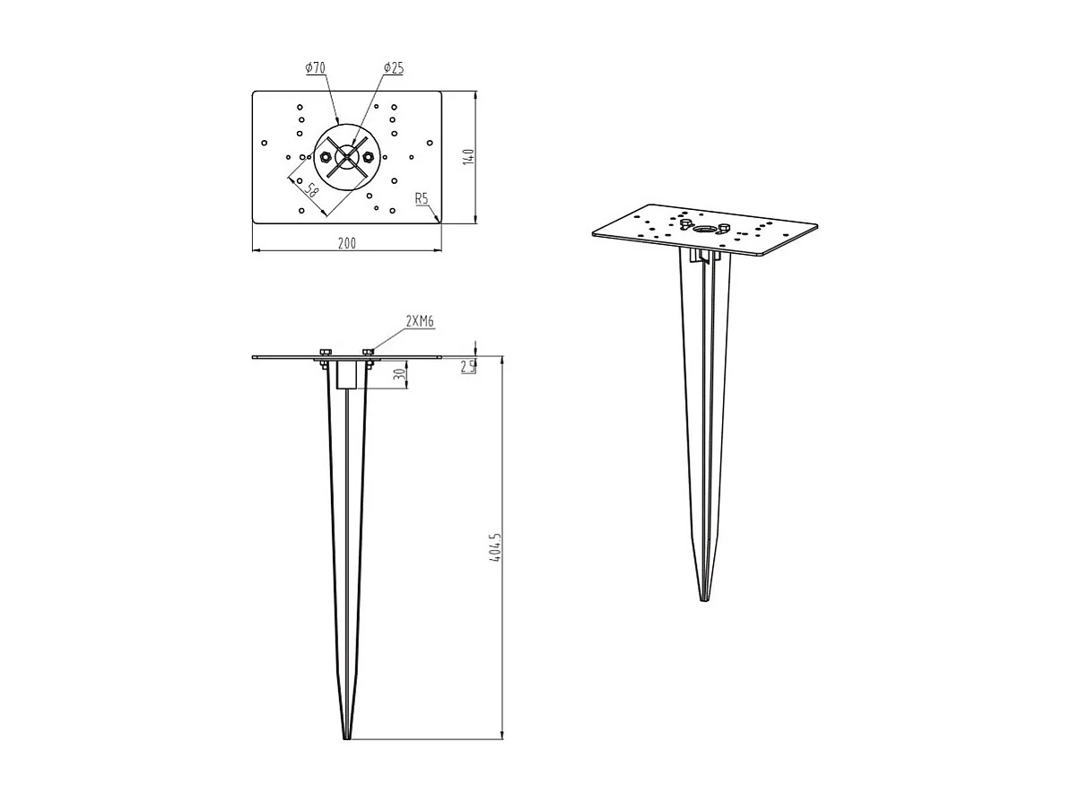 Piquet fixation borne de jardin