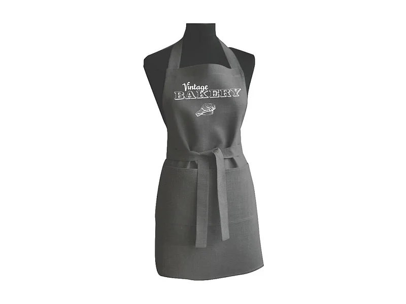 Grembiule grigio cotone 70x80 cm