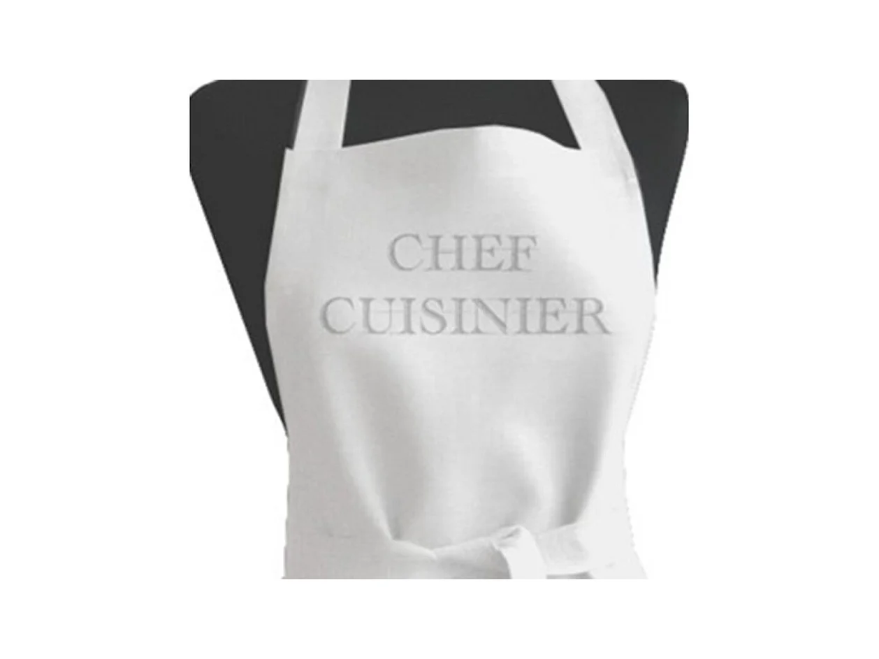 Grembiule bianco cotone 70x80 cm