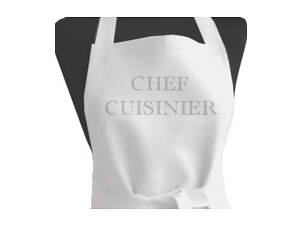 Schürze Baumwolle weiß 70x80 cm