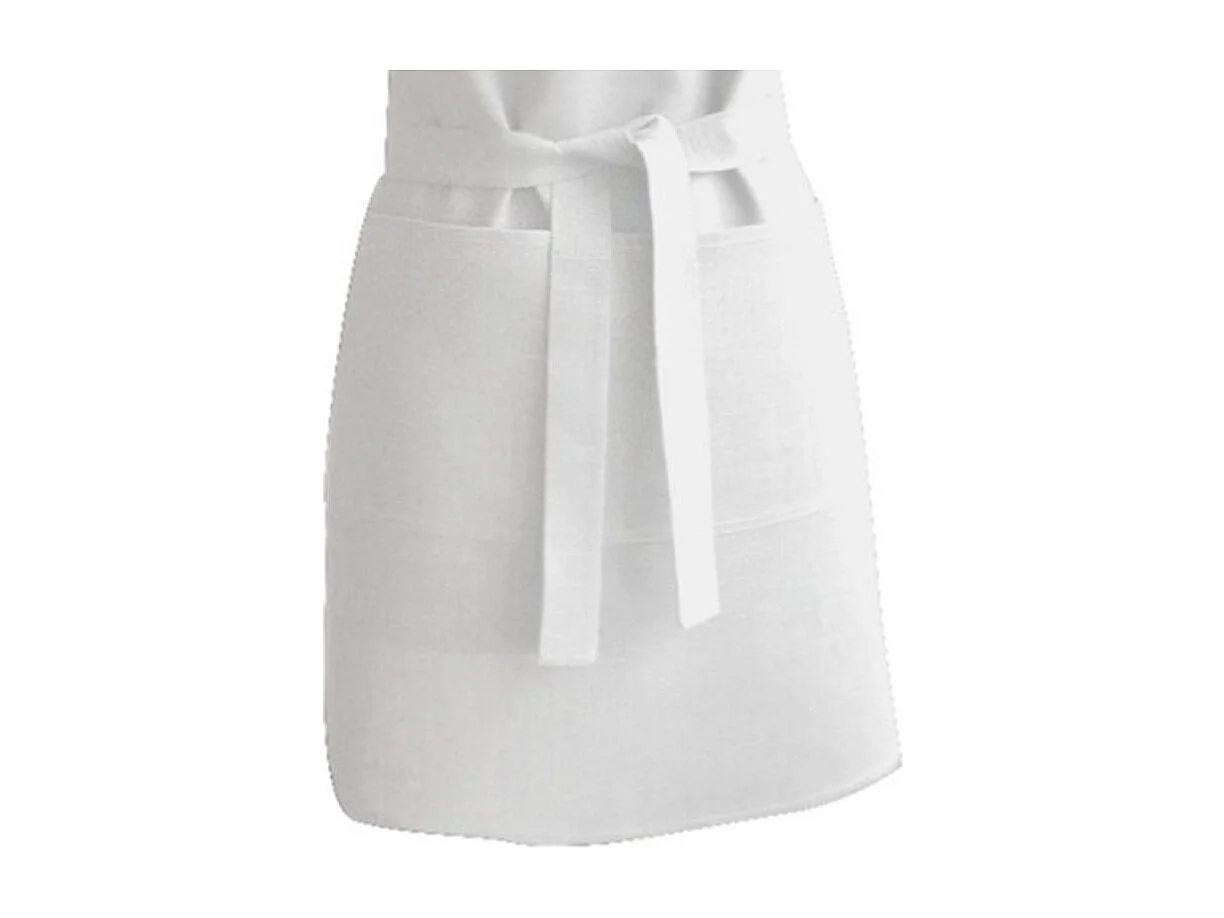 Schürze Baumwolle weiß 70x80 cm