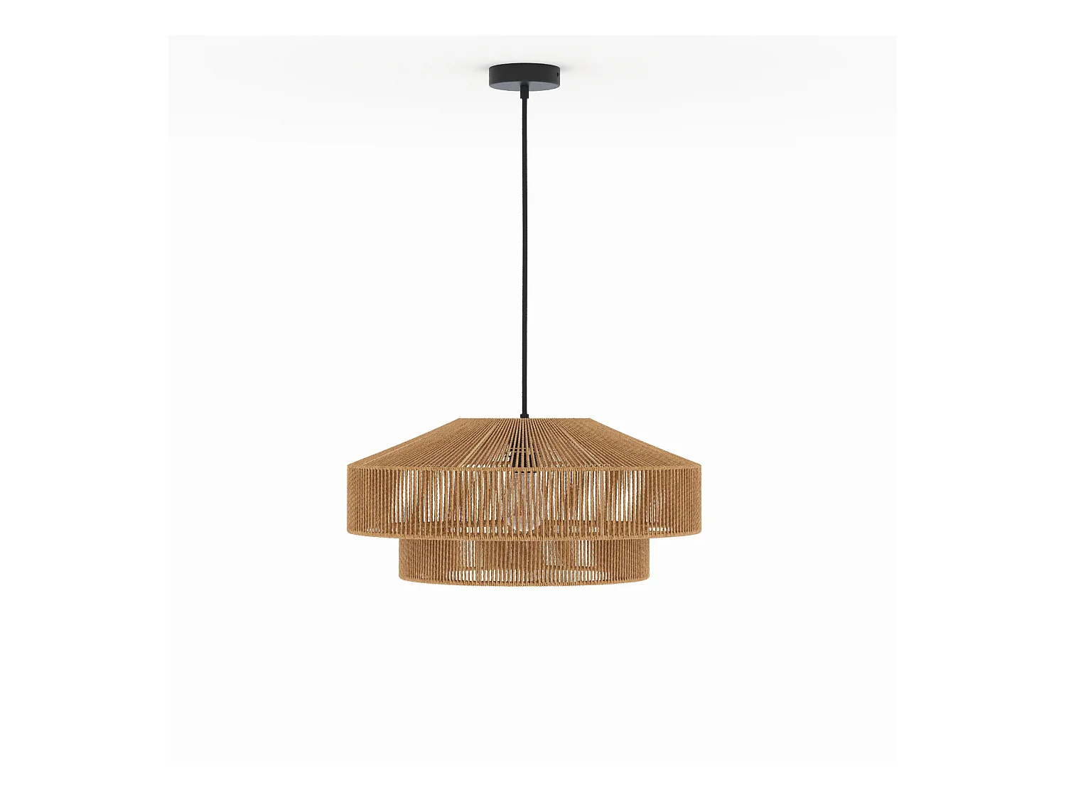 Suspension ronde en papier de corde 60 cm - Clairia