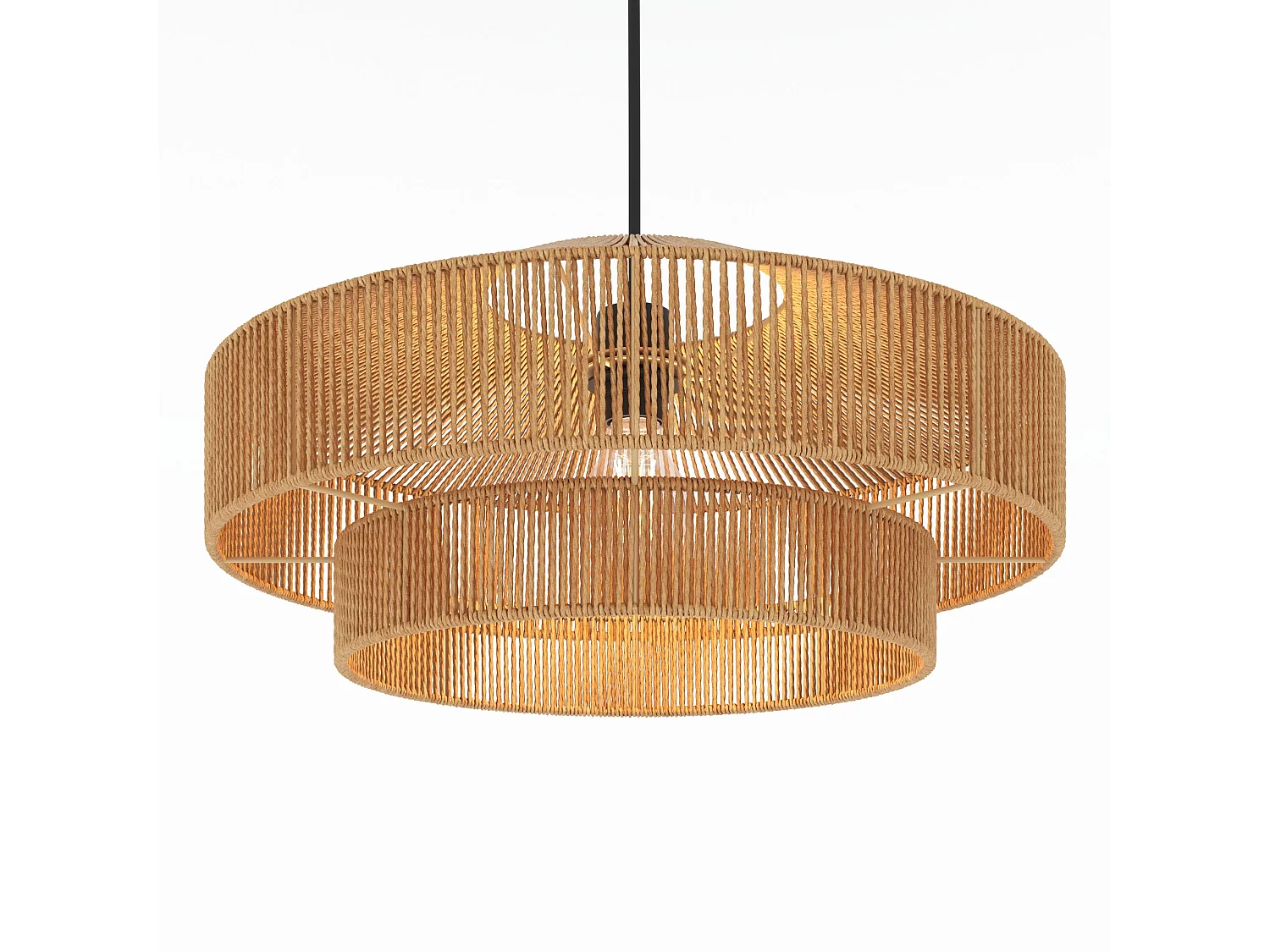 Suspension ronde en papier de corde 60 cm - Clairia