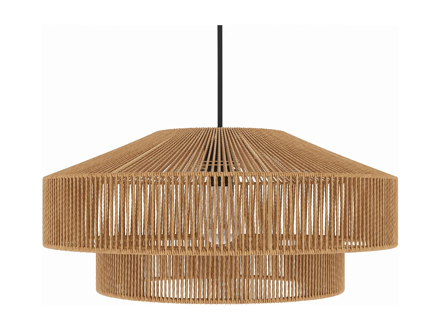 Suspension ronde en papier de corde 60 cm - Clairia