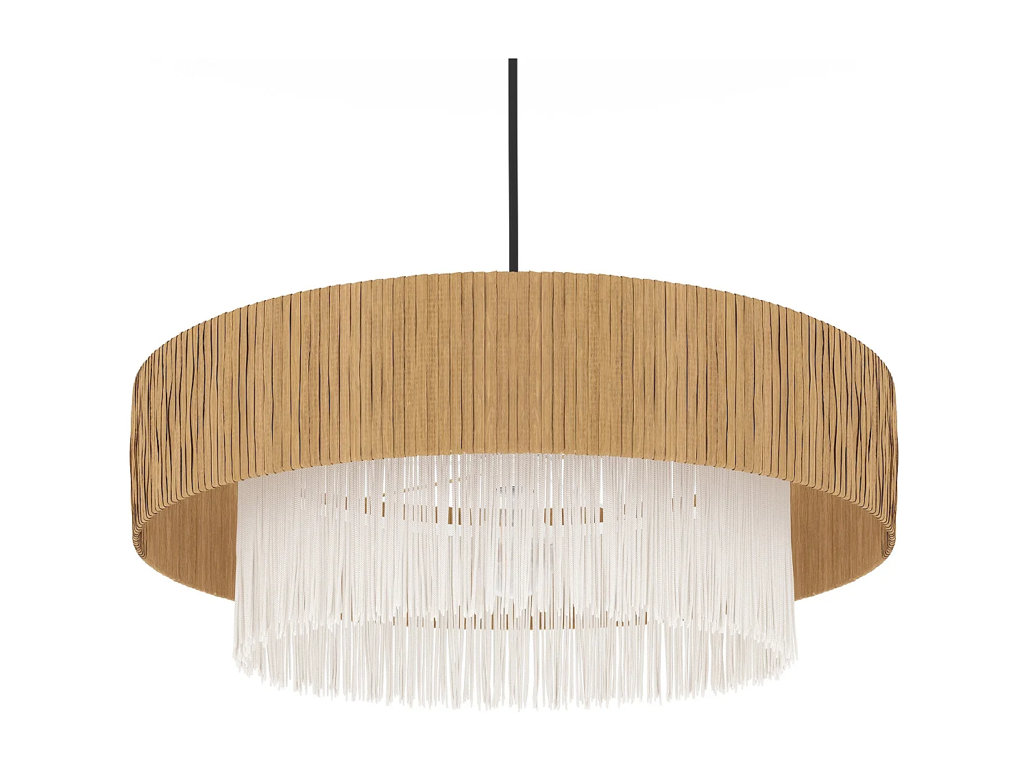 Sospensione rotonda in rafia 75 cm - Solara