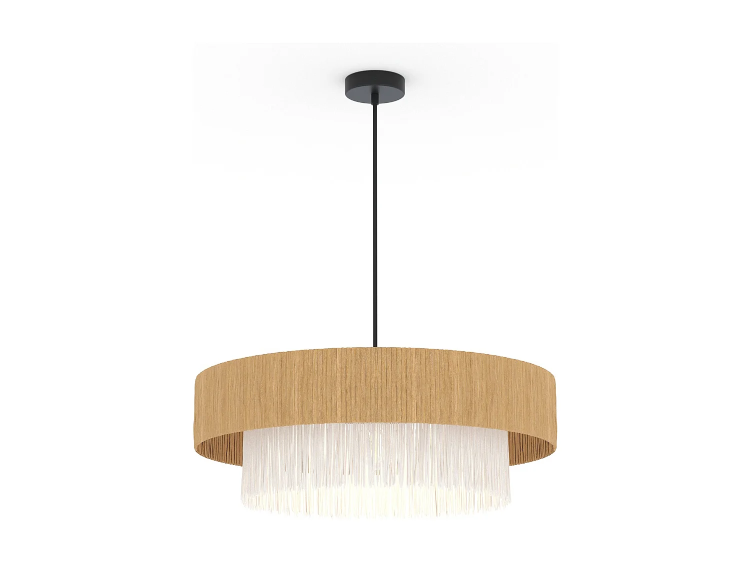 Sospensione rotonda in rafia 75 cm - Solara