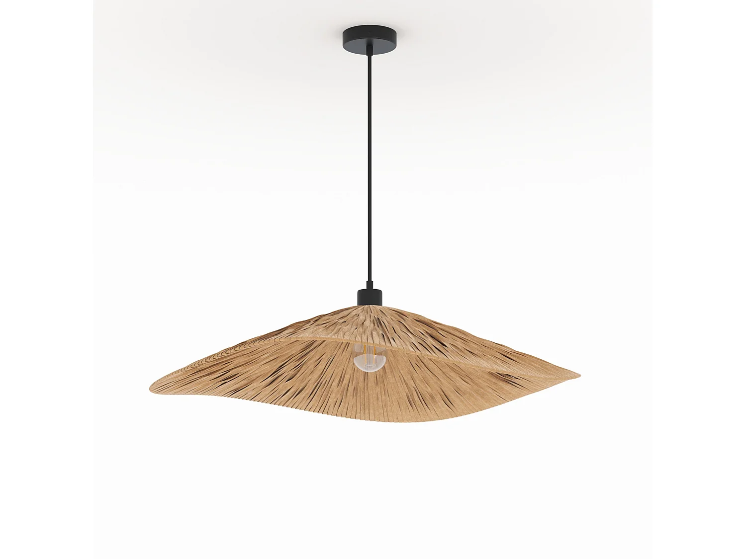 Lámpara de techo de rafia 75 cm - Stellaire