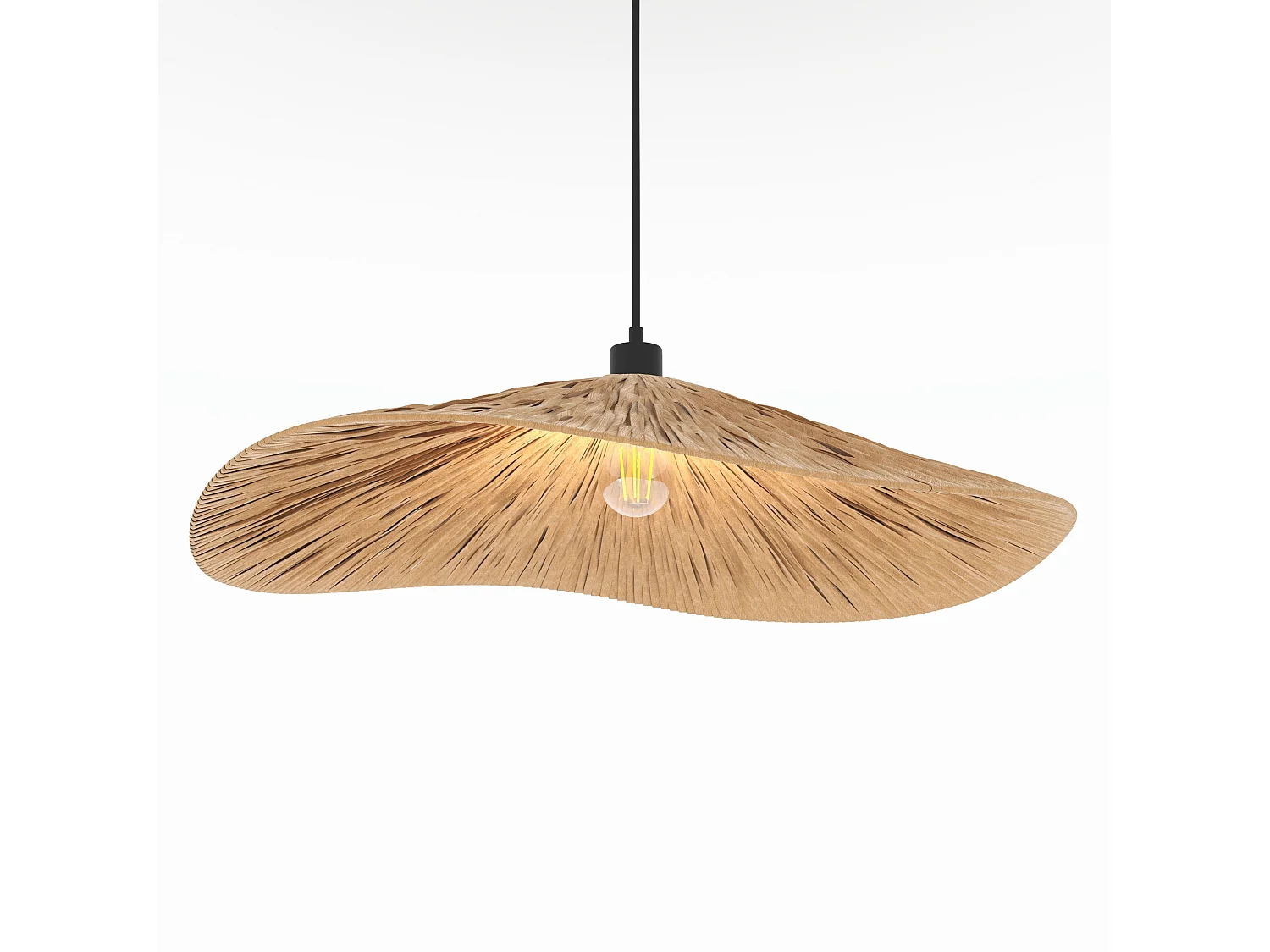 Lámpara de techo de rafia 75 cm - Stellaire