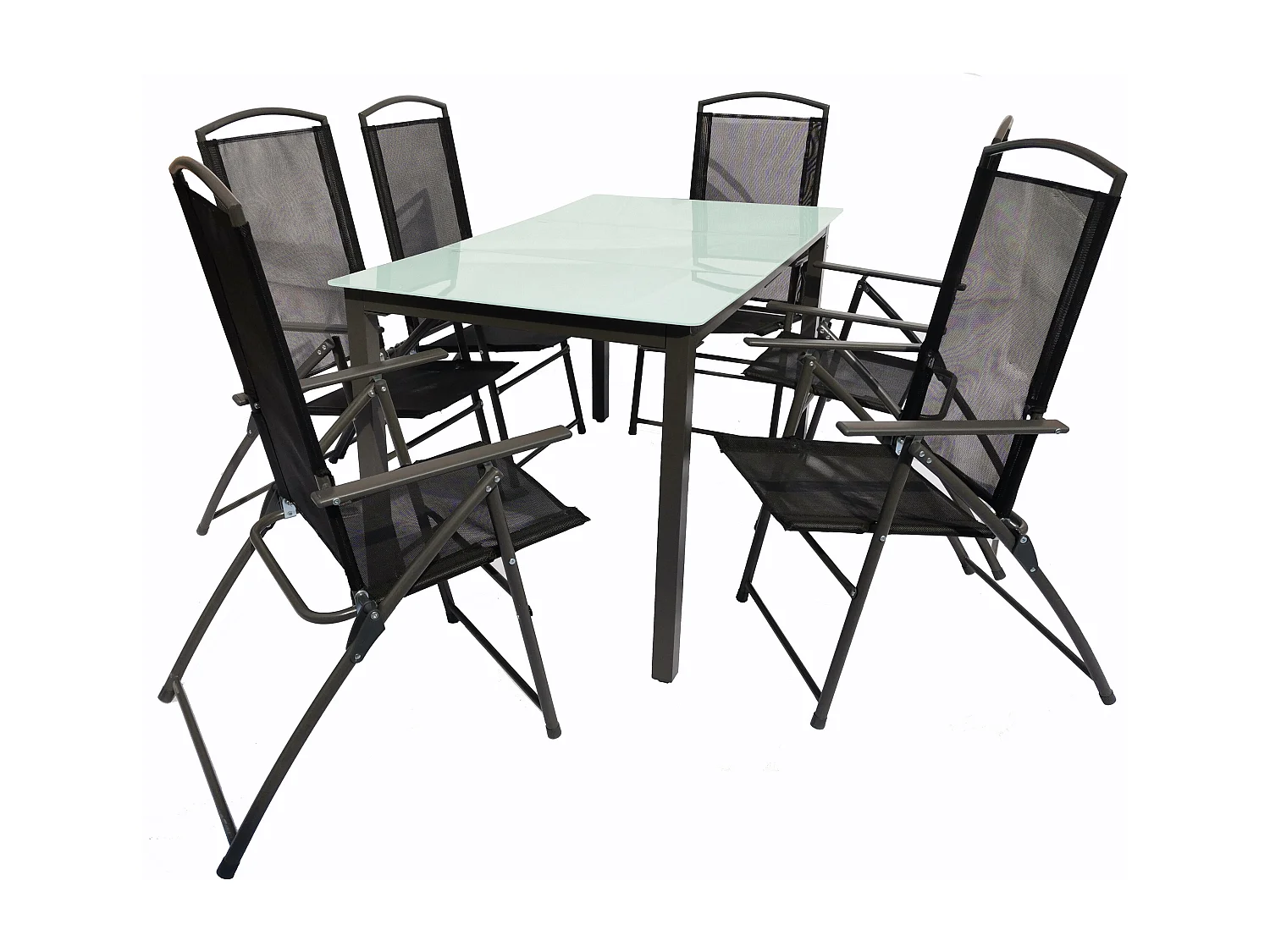 7-tlg Sitzgruppe Gartenmöbel Tisch Stühle Set 140M
