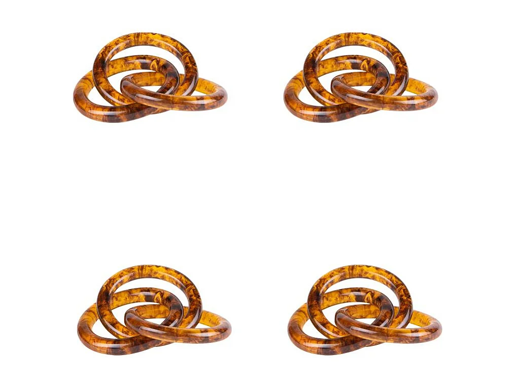 Coffret 4 ronds de serviette Sabaï