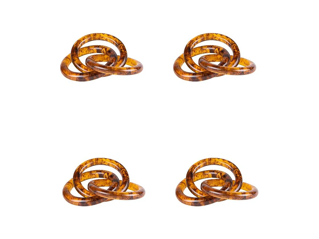 Coffret 4 ronds de serviette Sabaï