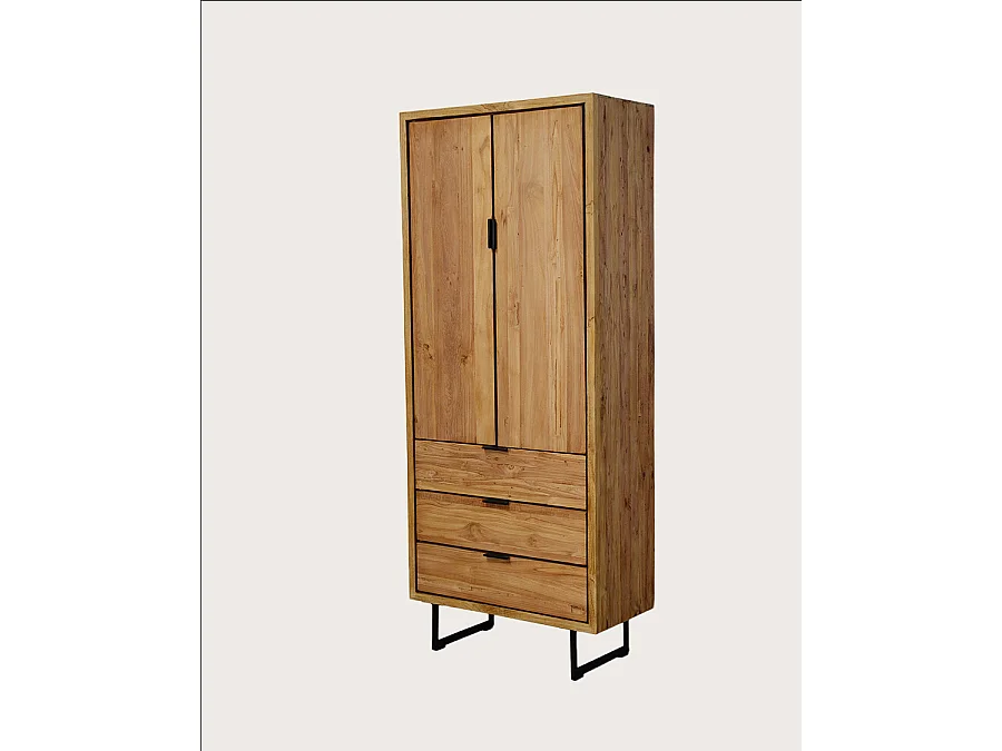 Lara- Armoire en bois massif de teck recyclé
