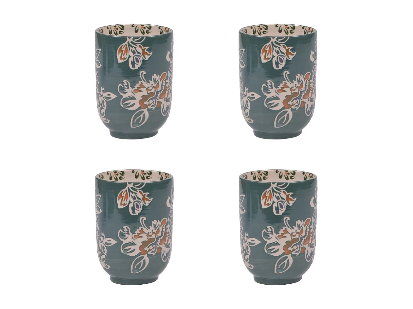 Coffret de 4 gobelets Faustine 7,8 cm