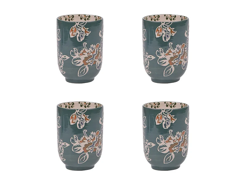 Coffret de 4 gobelets Faustine 7,8 cm