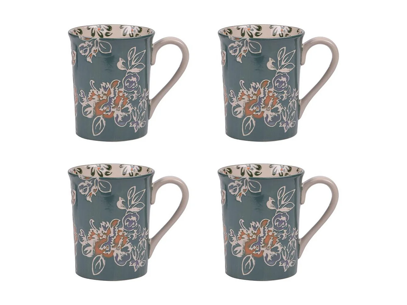 Coffret de 4 mugs Faustine 30 cl