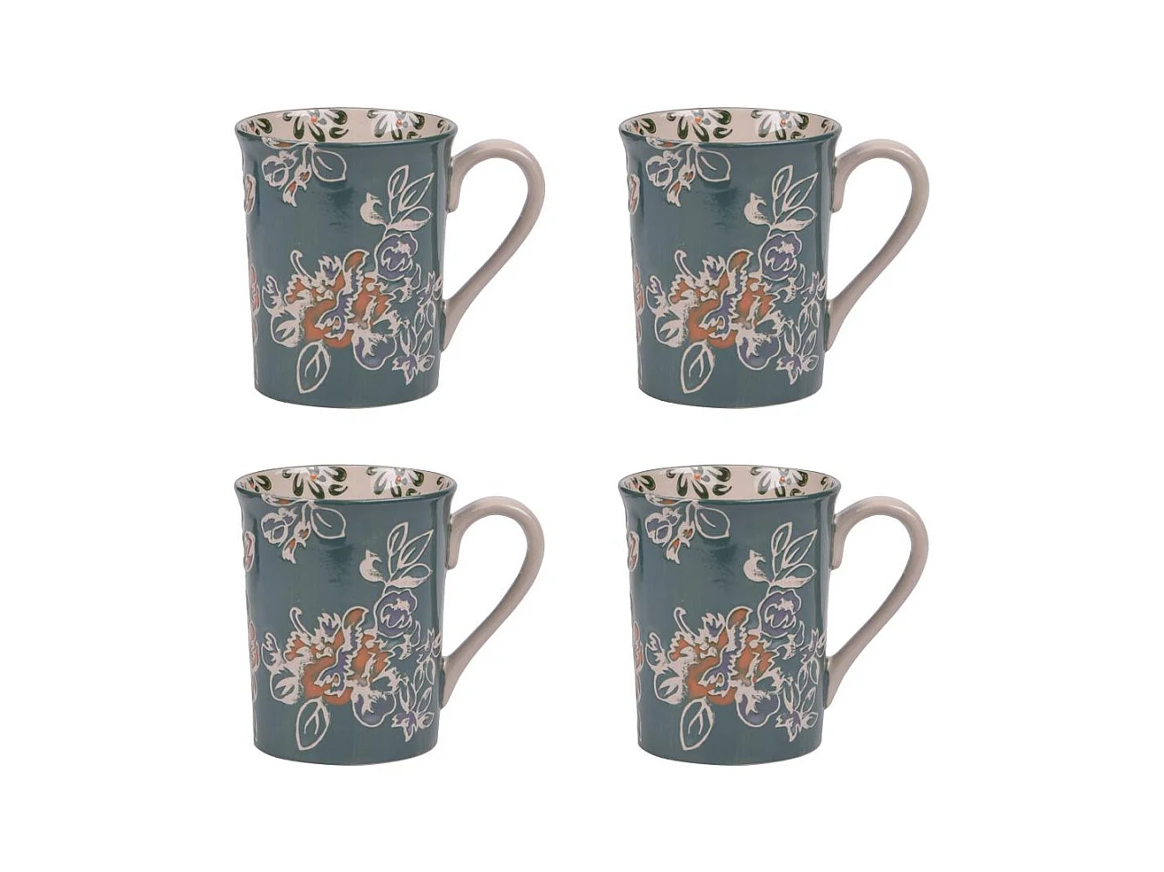 Coffret de 4 mugs Faustine 30 cl