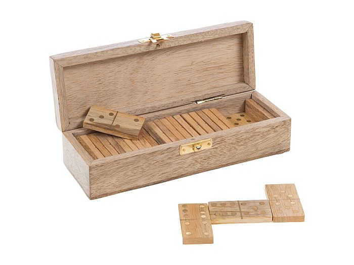 Grande Boîte En Bois Artisanale Avec Dominos - Fabrication Cubaine - Neuve