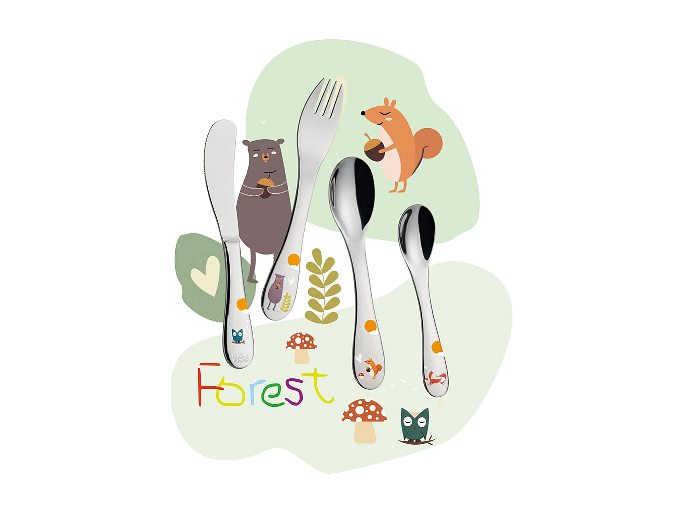 Couverts enfants Forest 4 pièces