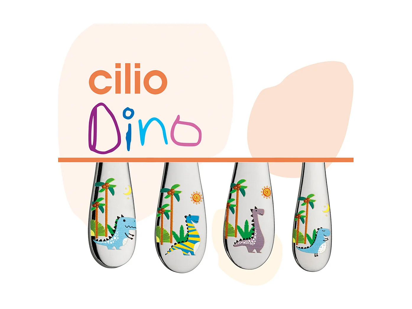 Couverts enfants Dino 4 pièces