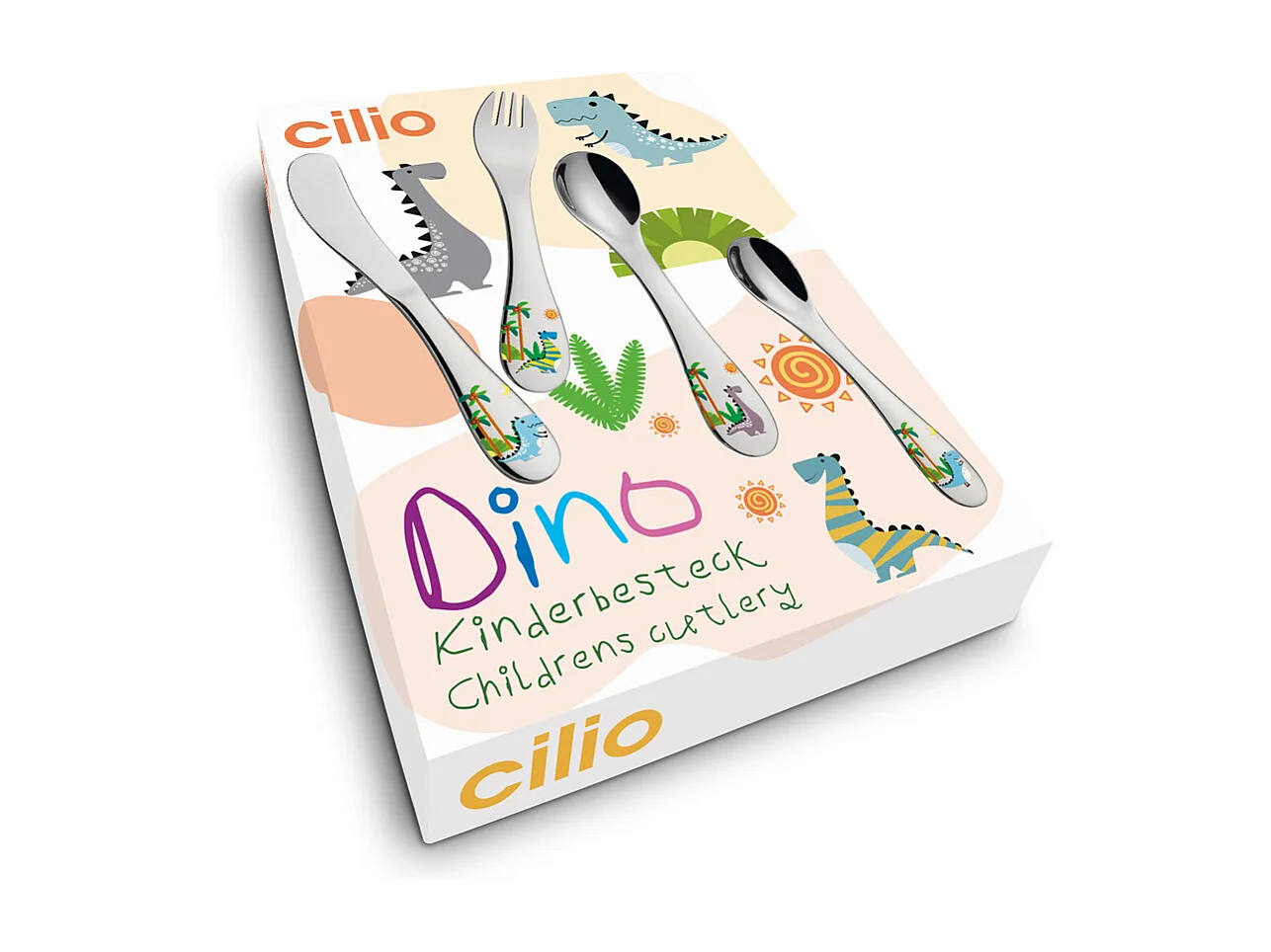 Couverts enfants Dino 4 pièces