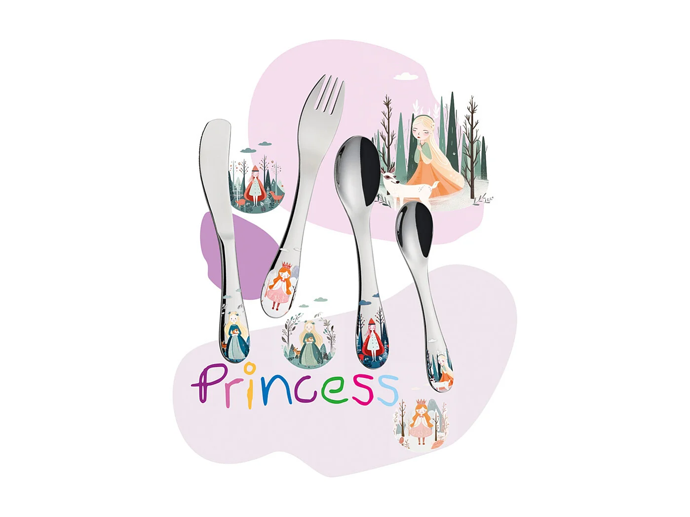 Couverts enfants Princesse 4 pièces