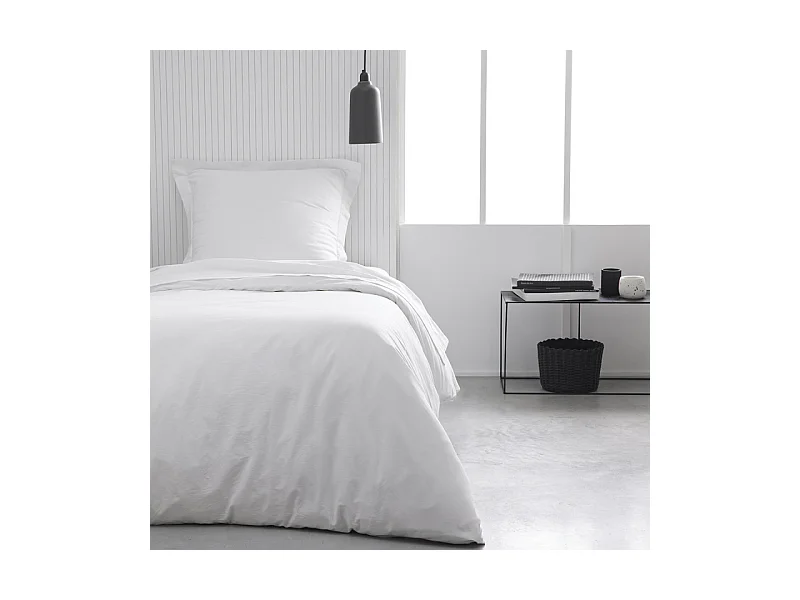 Feuille de comptoir 100% coton qualité 144 fils, en couleurs unies. Blanc 180x270cm
