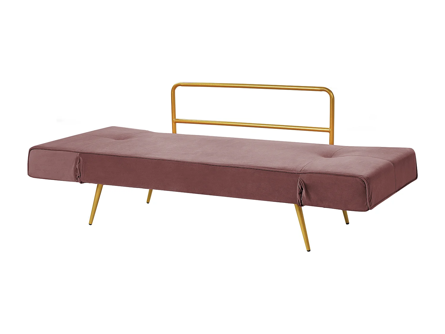 Sofa rozkładana SAARELA Welur Różowy dla 2 osób