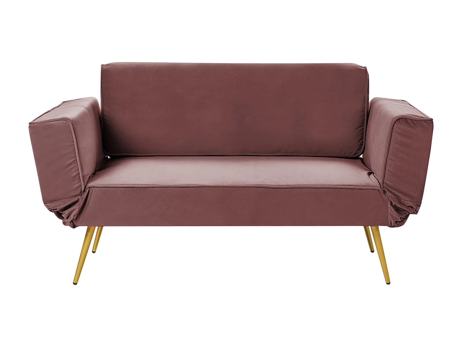 Schlafsofa SAARELA Samtstoff Rosa 2-Sitzer